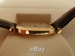Jaeger-LeCoultre 18K Enamel Dial, 18K buckle, Serviced by JLC, runs perfectly