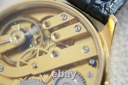 L. U. CHOPARD LUC Vintage early 1900 Enameled SKELETON New Cased SWISS Wristwatch