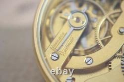 L. U. CHOPARD LUC Vintage early 1900 Enameled SKELETON New Cased SWISS Wristwatch