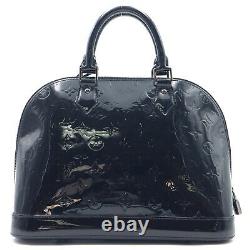 LOUIS VUITTON Alma Handbag M90061 Vernis enamel Black Used Women LV noir