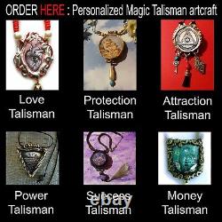 Magic pendant alchemical talisman protection health money amulet sun moon dragon