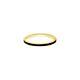 Minimalist Stackable Ring Women Thin Elegant Black Enamel Band 14k Solid Gold