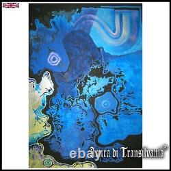 Modern art abstract painting contemporary minimalism seascape expressionism blue