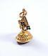 Mourning Fob 18 Carat Yellow Gold Black Enamel With Swivel Catch