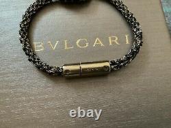 NEW Bvlgari Serpenti Forever Black & Gold Metallic Enamel Bracelet Bulgari