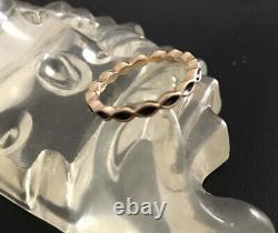 Pandora 14k Gold Royal Victorian Black Enamel Ring Size 7