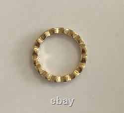 Pandora Royal Victorian 14K Gold Black Enamel Ring Size 54(US7)
