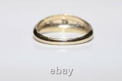 Perfect 14k Gold Natural Diamond And Black Enamel Decorated Pretty Ring