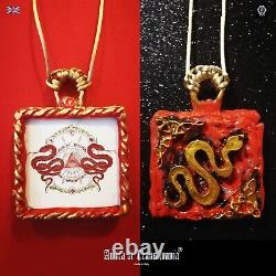 Picatrix talisman pendant magic necklace men jewelry amulet gift idea snakes red