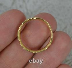 Rare Victorian 18ct Gold and Black Enamel Full Eternity Mourning Band Ring