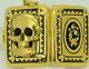 Rare Antique Victorian 14k Gold&black Enamel Memento Mori/mourning Skull Locket