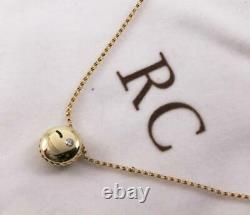 Roberto Coin 18k Gold Diamond Black Enamel Wink Smiley Emoji Necklace Pendant