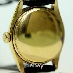 Rolex 6085 Glass Enamel Cloisonné 1952 18K Solid Gold Case & Dial White Peacock
