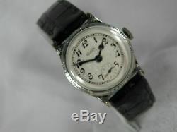 Serviced 1920` Elgin Men`s Black Enamel Art Deco Watch. Extremely Clean