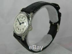 Serviced 1920` Elgin Men`s Black Enamel Art Deco Watch. Extremely Clean