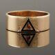 Solid 14k Yellow Gold, Red & Black Enamel Masonic Yod 14th Degree Freemason Ring