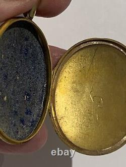 Superb Quality Antique 15ct Gold & Black Enamel Memory Hinged Locket Circa 1880