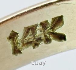 Superb Vintage 14K Gold Black Enamel Delta Tau Delta Fraternity Ring Size 8