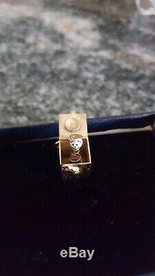 Tiffany & Co. 14KT Gold Jack in the Box Black White Enamel Charm EXTREMELY RARE