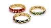 Towne Jewelers Custom 18ky Multicolor Enamel And Diamonds Fashion Rings