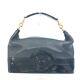 Versace Vintage Pouch Sunburst Vanity Bag Hand Bag Leather / Enamel Black/gold