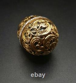 Victorian 18ct Gold Bloodstone Bonbonierre Enamel Egg c. 1890