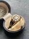 Victorian 18ct Yellow Gold Pearl And Black Enamel Mourning Locket Memory Ring