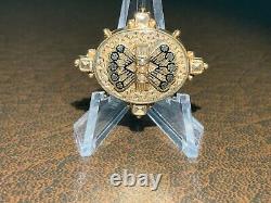 Victorian/Edwardian, Pin/Brooch, 3 Seed Pearls, Black Enamel, Gold Plate