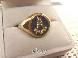 Vintage 9ct Gold Masonic Ring