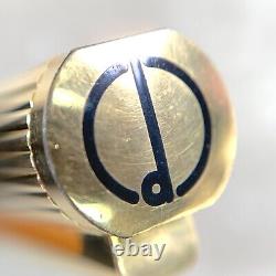 Vintage Dunhill Ballpoint Pen Dress Vendome Gold Plated Black Enamel Clip