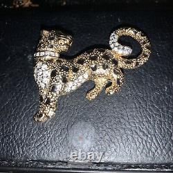 Vintage Jewellery Attwood & Sawyer 1970's Statement Leopard Brooch Pin