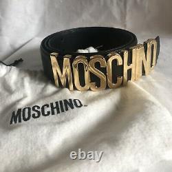 Vintage Moschino gold and black enamel belt