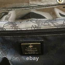Vivienne Westwood Chain Shoulder Bag Enamel Orb Black Gold Original Japan