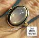 14k Yellow Gold Moonstone Cabochon Ring W Black Enamel Ts300 1 20