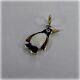 9ct Gold Opal Et Black Enamel Penguin Charm, Naissance De La Pierre D'octobre