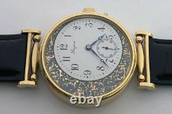 Antique Mécanique Hommes Mariage Luxury Swiss Wristwatch Housse Gilt Cadran Émail
