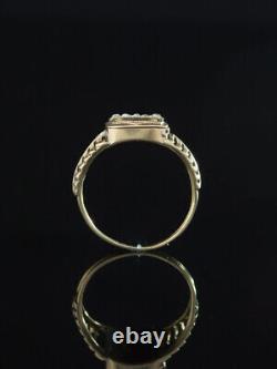 Antique Victorien Diamant Et Noir Émail Rare Porte-monnaie Poison Ring