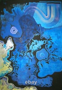 Art Moderne Peinture Abstrait Minimalisme Contemporain Paysage Marin Expressionnisme Bleu
