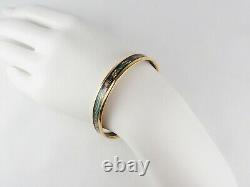 Authentic Hermes Email Bracelet Bangle Enamel Noir Or
