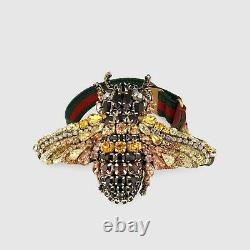 Bracelet Gucci Black/gold Crystal Bee Bracelet Withtiger Head Et Grg Elastic Band 515833