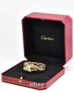 Cartier Panthere De Cartier Diamond, Onyx Gold, Black Enamel, Montre (y-8)
