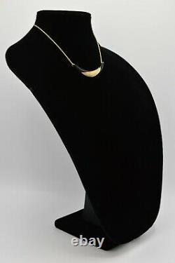 Christian Dior Signé Collier Vintage Strass Gold Black Enamel Bin3
