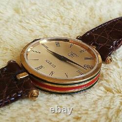 Gucci 2000m 18 Kgp Red And Green Enamel Men’s/women’s Watch (nr642)
