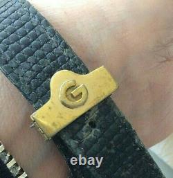 Gucci Ladies Wrist Watch 1980s Vintage Original Vermeil Enamel (720j)