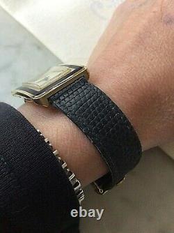 Gucci Ladies Wrist Watch 1980s Vintage Original Vermeil Enamel (720j)