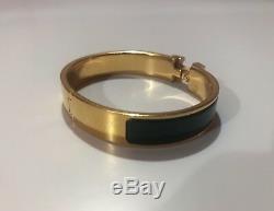 Hermes Bracelet En Or 18 Carats Émail Classique CLIC Clac H Bangle Noir