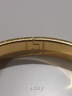 Hermes Bracelet En Or 18 Carats Émail Classique CLIC Clac H Bangle Noir