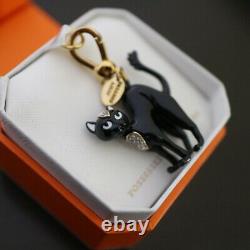 Nwt Juicy Couture Limited 2013 Egypte Black Cat Bastet Pave Bracelet Charm Nouveau