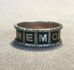 Victorian 18ct Gold Black Enamel Moorning Ring Band Hm 1881 Condition Excellente