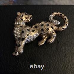 Vintage Bijoux Attwood & Sawyer Déclaration 1970 Leopard Brooch Pin